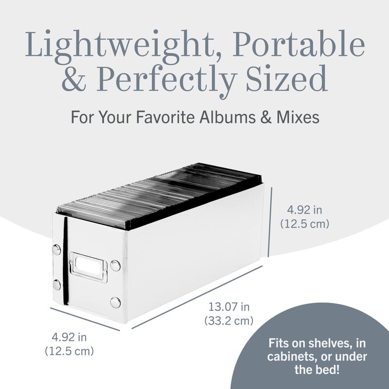 Snap-N-Store CD Storage Box - Pack of 1/2 - Durable Disc Holder with Lid to Store for Discs (1 Pack - CD, White) - Image 4